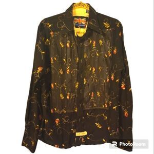 - English Laundry floral embroidery button down